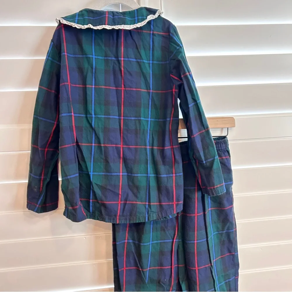 Hill House Home The Tiny Cypress Set in Juniper Tartan Size 9/10